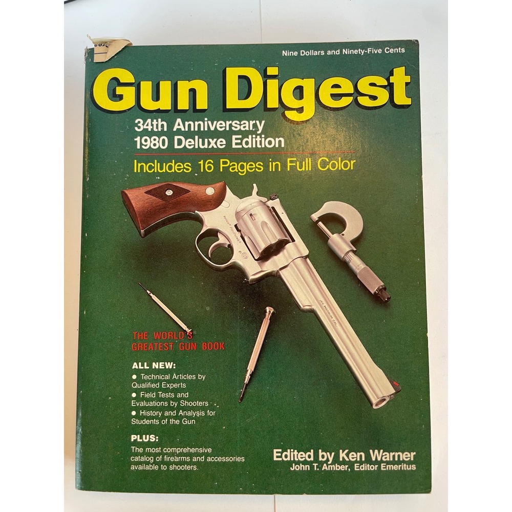 Gun Digest 1980 Deluxe Edition 34th Anniversary Book Green Good Technical Guide